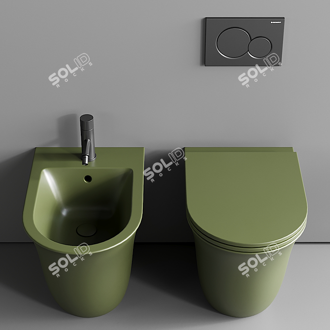  Flut Ceramic WC & Bidet 3D model image 3