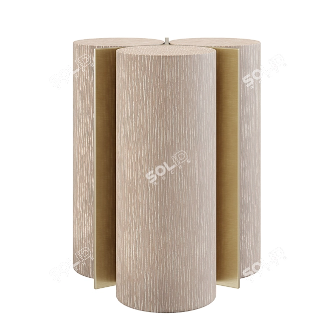 Baker Cylinder Side Table: Elegant Functionality 3D model image 1