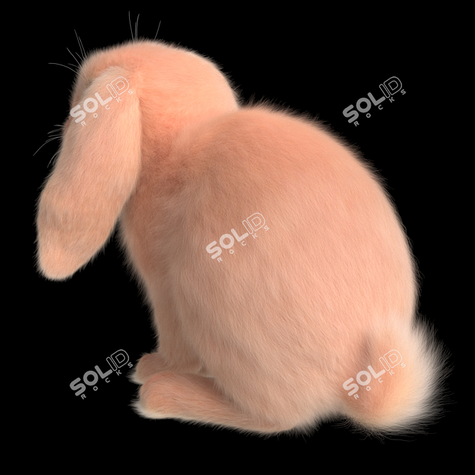 Rust Bunny Model Figurine 3D model image 2