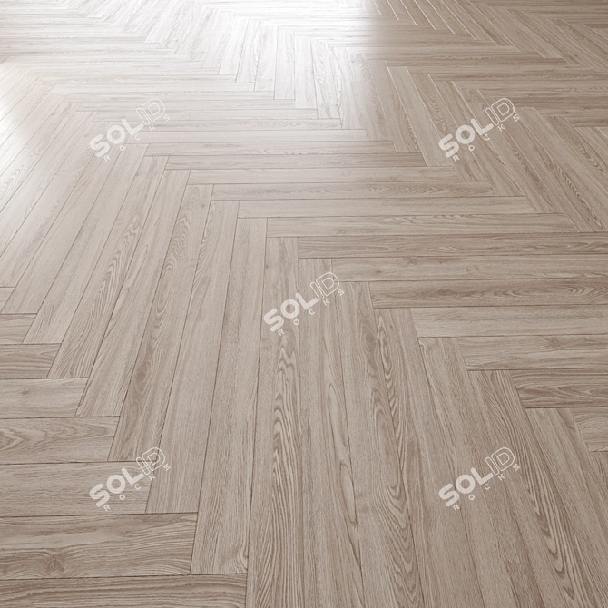 Premium Oak Parquet Flooring Pack 3D model image 2