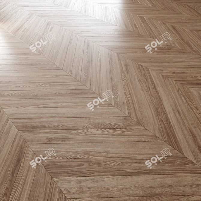 Premium Oak Parquet Flooring Pack 3D model image 3