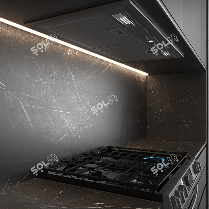  Modern Kitchen 3D Model 3D model image 5