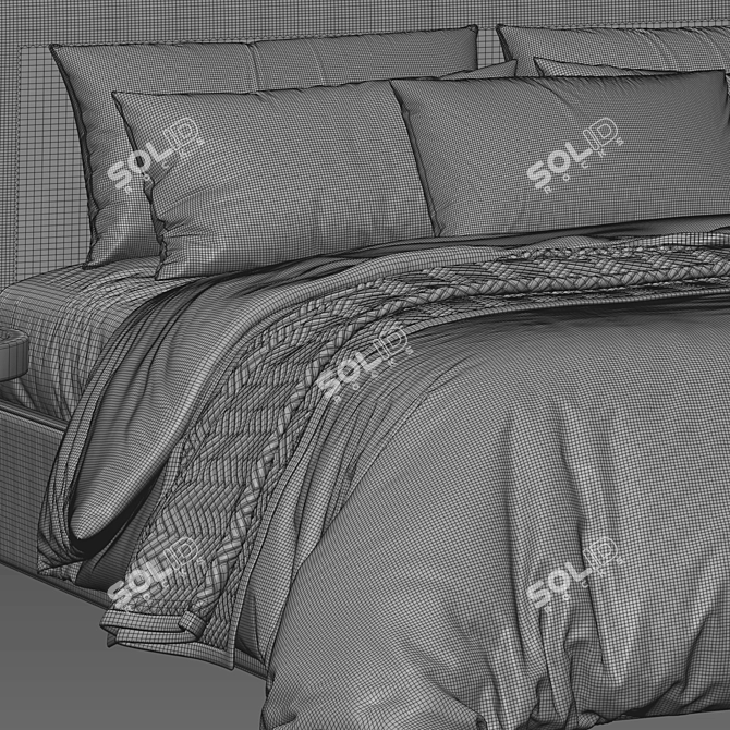 Sullivan Fabric Bed 3D Model 3D model image 3