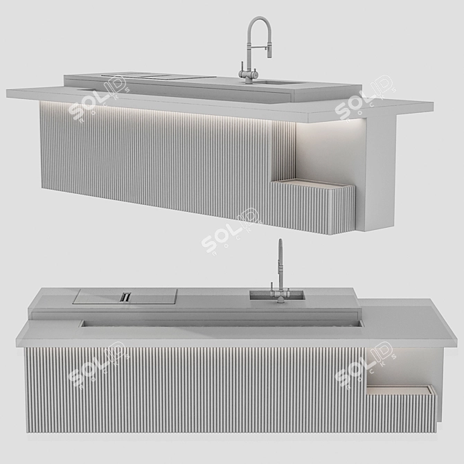 Botanical Kitchen Island Display 3D model image 15