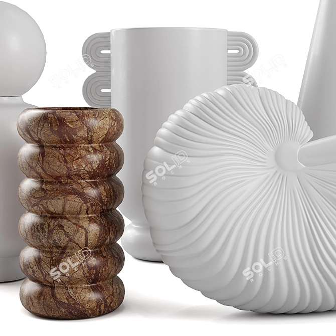 Modern Vases Collection for Decor 3D model image 2