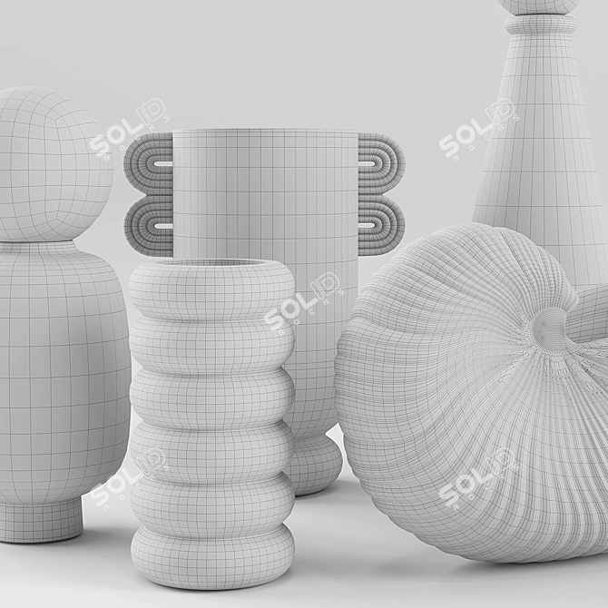 Modern Vases Collection for Decor 3D model image 6
