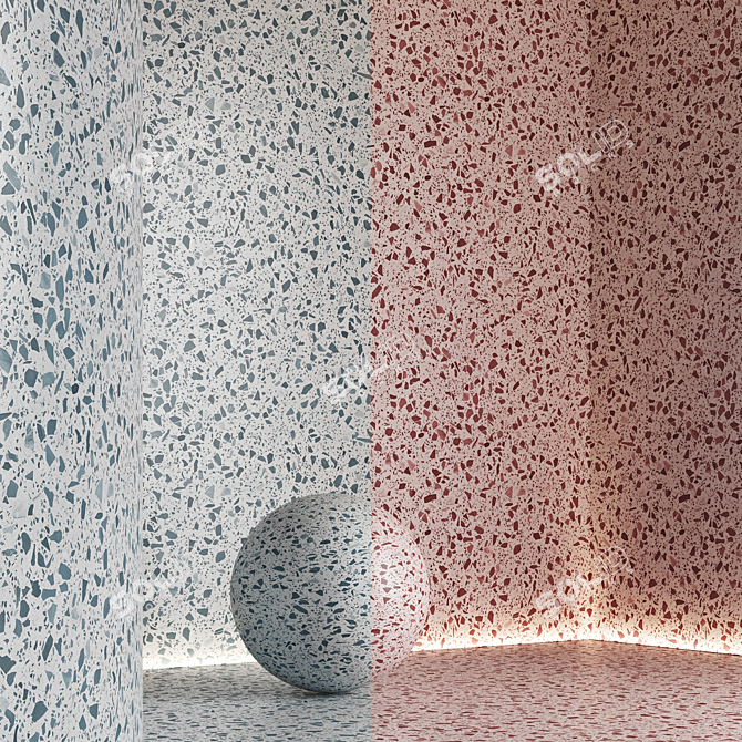 Terrazzo Seamless Marble Texture 11 3D model image 3