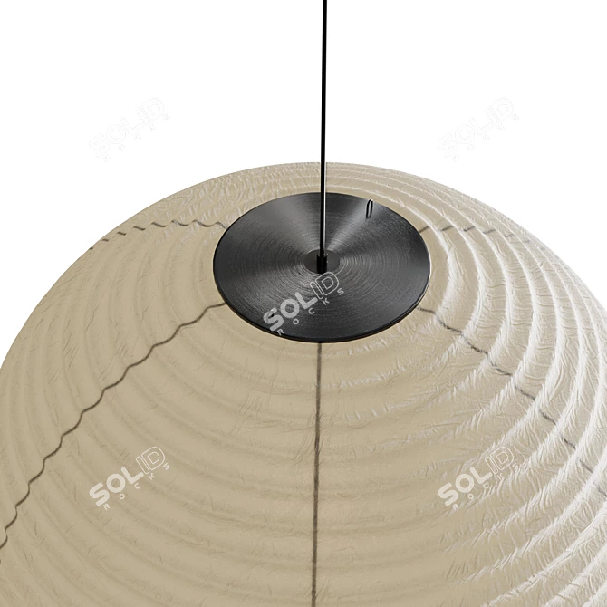 Modern Akari Pendant Lighting 3D model image 2