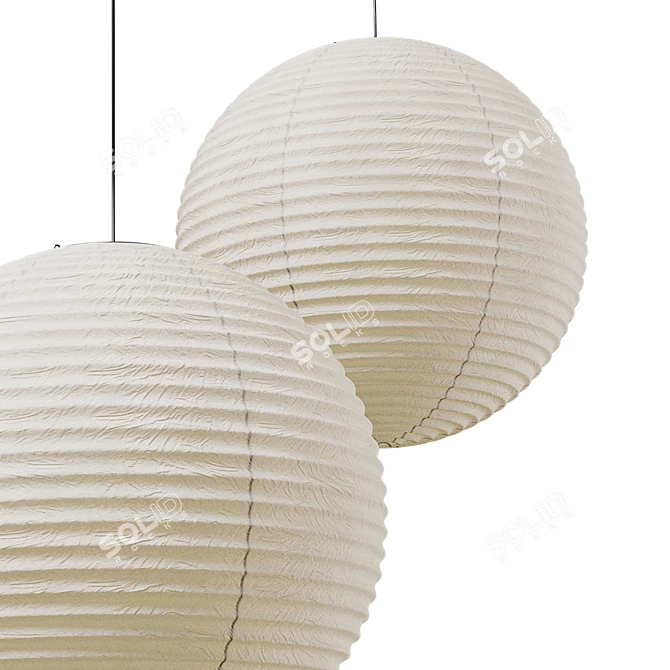 Modern Akari Pendant Lighting 3D model image 3