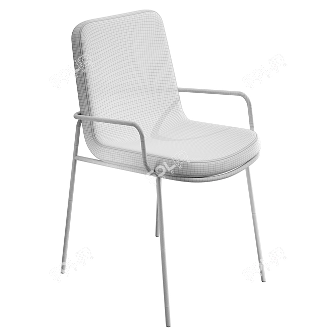 Modern Dark Grey Chair - Giulia 3D model image 2