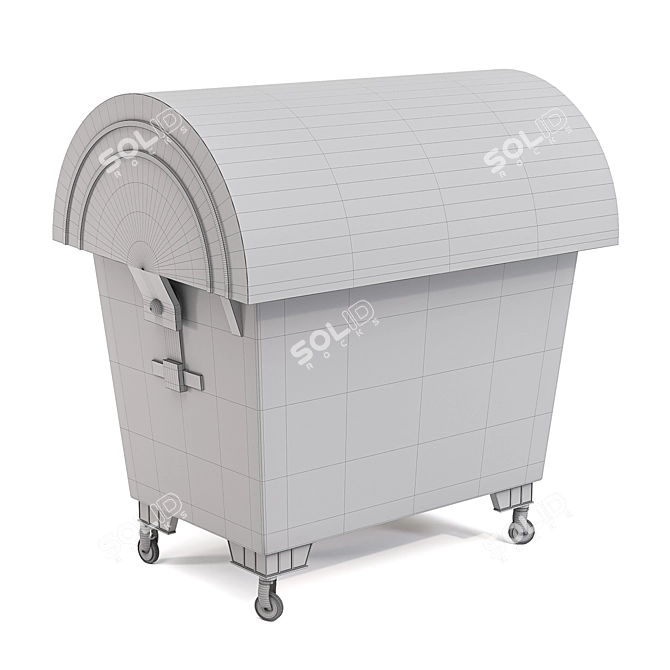 Sleek 3D Trash Bin Model 3D model image 7