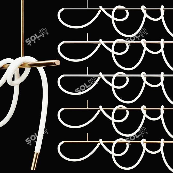 LED Pendant Lamps Set | 5 Mat Variations 3D model image 2