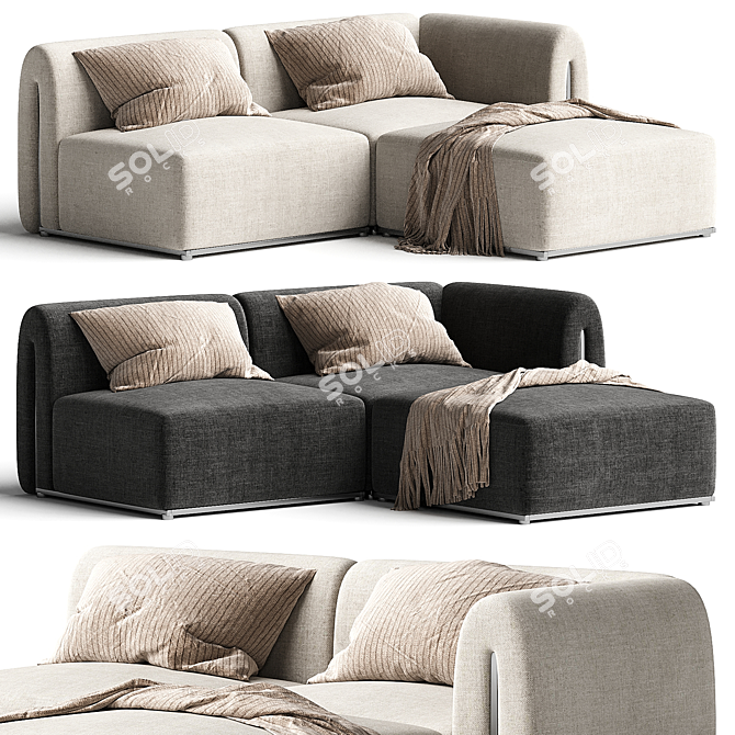 SONYA 3-Piece Outdoor Sectional 3D model image 1