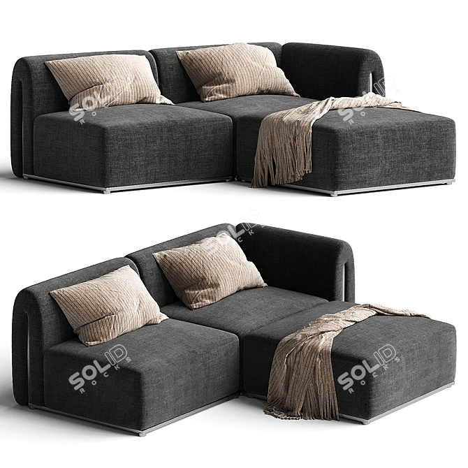 SONYA 3-Piece Outdoor Sectional 3D model image 2