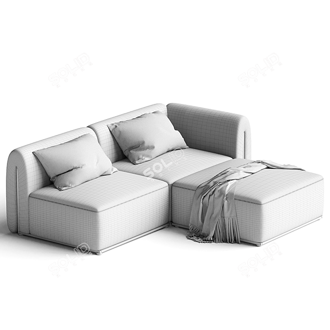 SONYA 3-Piece Outdoor Sectional 3D model image 3