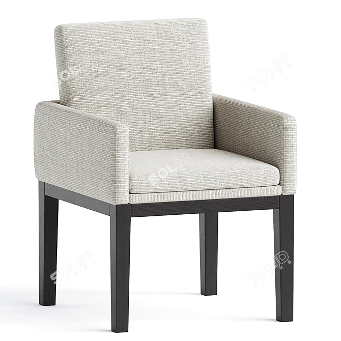 Jake Upholstered Armchair Dining Elegance 3D model image 1