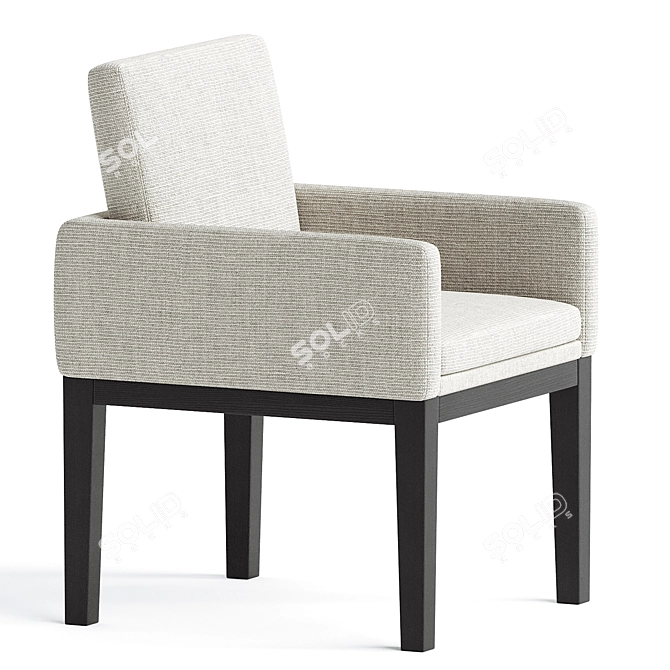 Jake Upholstered Armchair Dining Elegance 3D model image 2