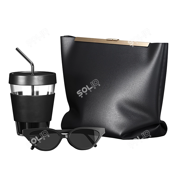 Decor Set: Bag, Sunglasses, Mug 3D model image 4