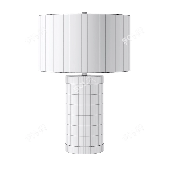 Elegant Croc Embossed Leather Lamp 3D model image 3