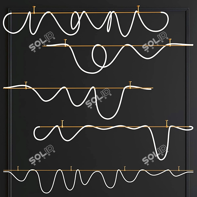 Sleek Neon Lighting Fixture 3D model image 2