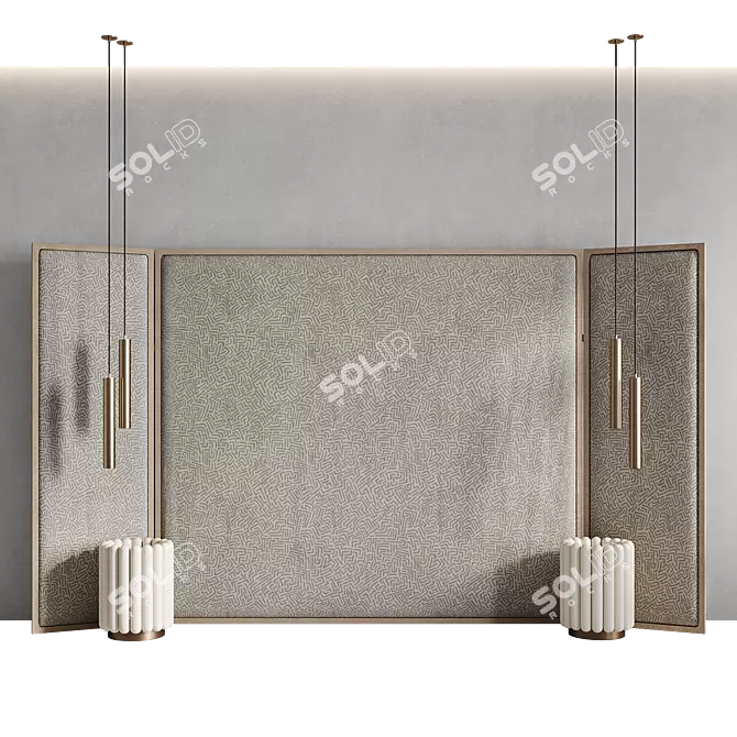 Luxury Emi Headboard Set 3D model image 3