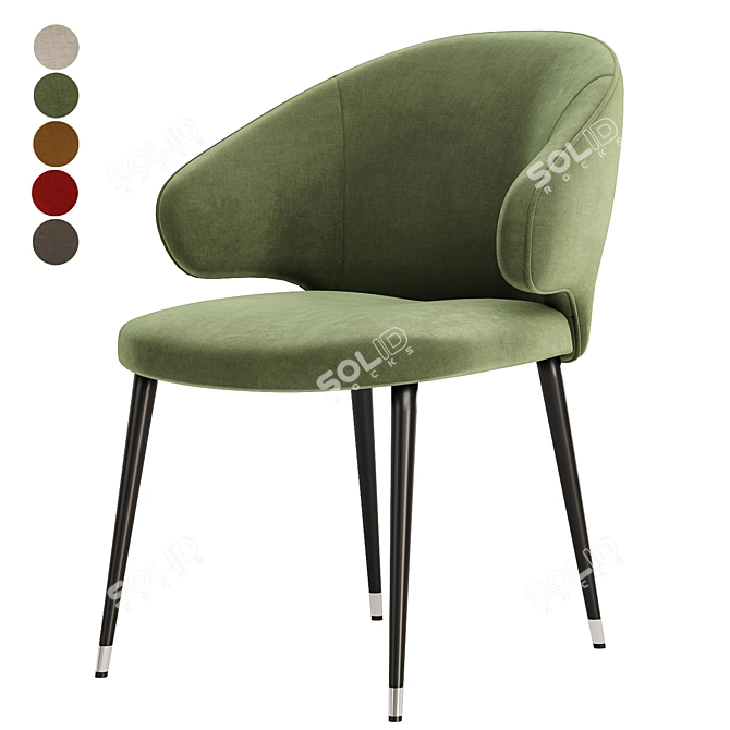 Versatile Eichholtz Volante Dining Chair 3D model image 1