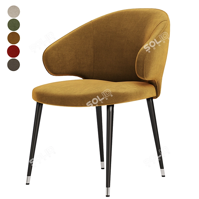 Versatile Eichholtz Volante Dining Chair 3D model image 5