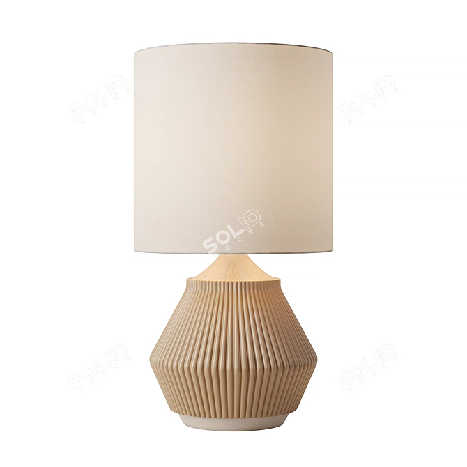 Ripple Ceramic Lamp: Roar Collaboration 3D model image 1