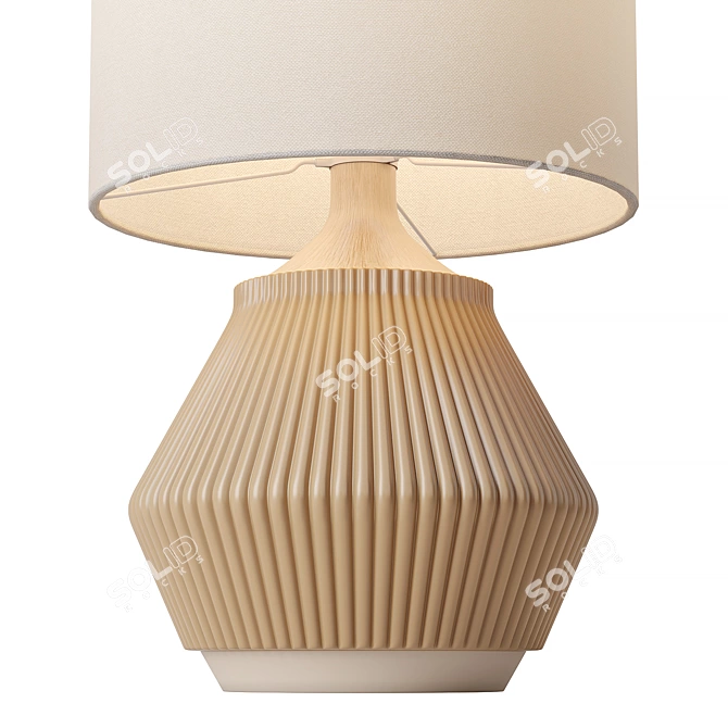 Ripple Ceramic Lamp: Roar Collaboration 3D model image 2