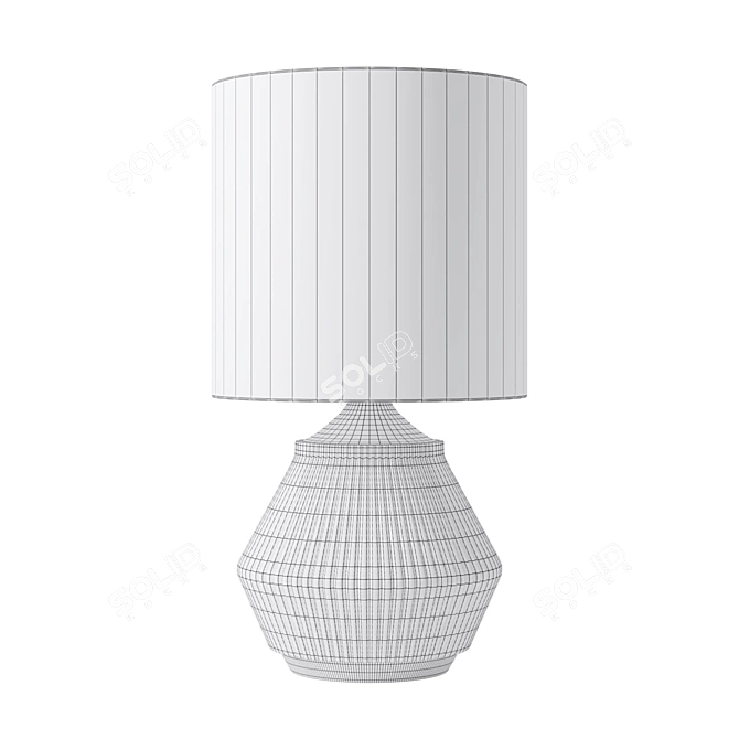 Ripple Ceramic Lamp: Roar Collaboration 3D model image 3