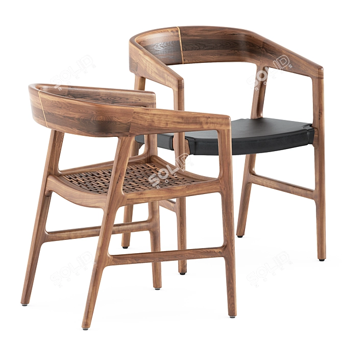 Scandinavian Set: Tesa Chair & Taro Table 3D model image 4