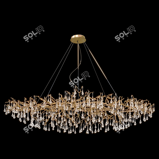 Reina V2 Art Deco Chandelier 3D model image 1