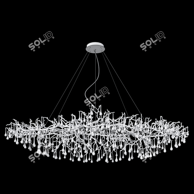 Reina V2 Art Deco Chandelier 3D model image 3