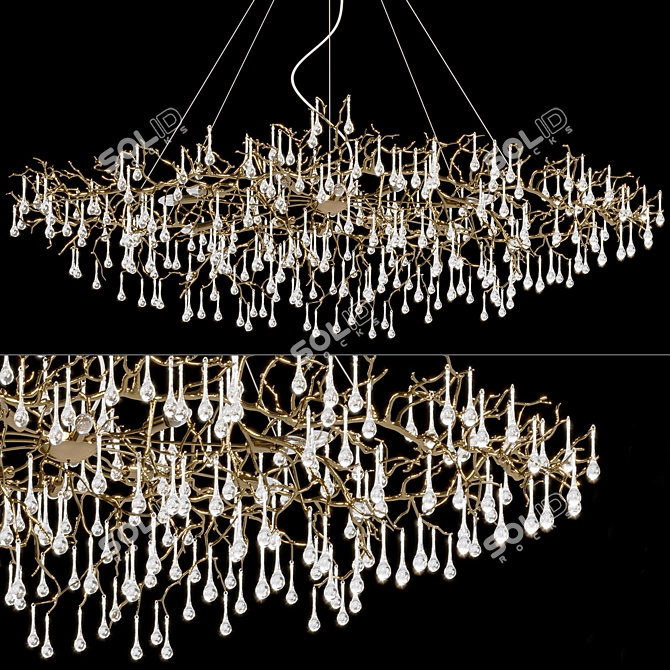 Reina V2 Art Deco Chandelier 3D model image 6