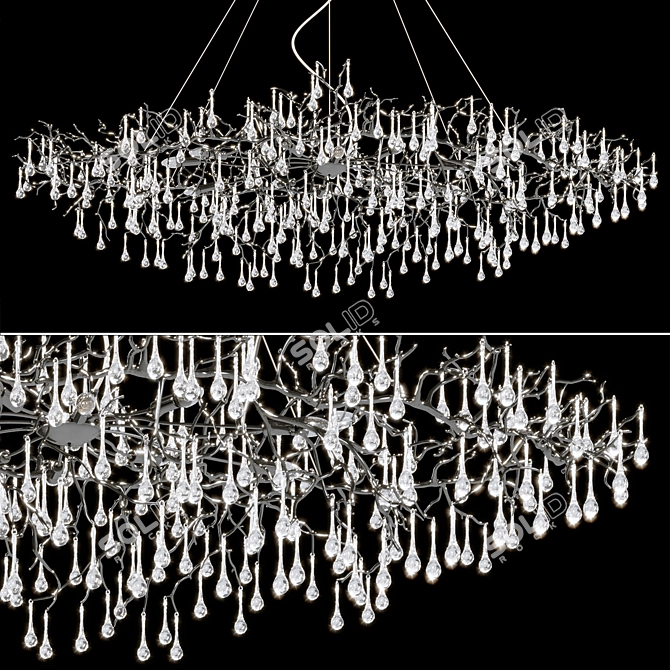 Reina V2 Art Deco Chandelier 3D model image 8