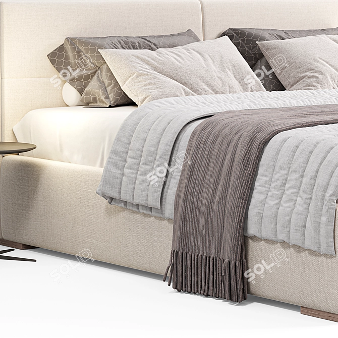 Modern Delavega Bed K81 Excellence 3D model image 6