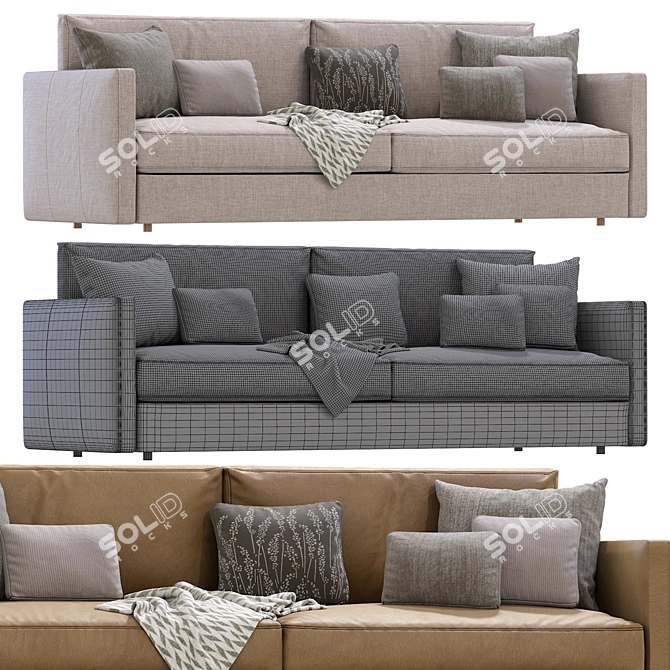 Harris Sofa Modern Design Unique 3D model image 4