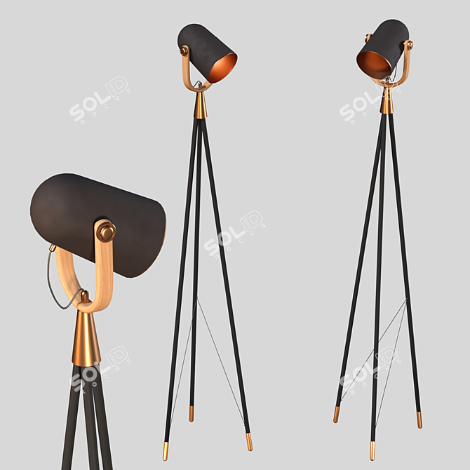 Enza Home Belgio Floor Lamp 3D model image 1