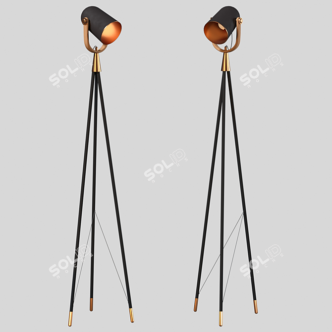 Enza Home Belgio Floor Lamp 3D model image 2