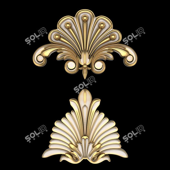 Luxury 3D Ornament Modeling Kit 3D model image 2