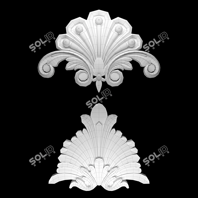 Luxury 3D Ornament Modeling Kit 3D model image 4