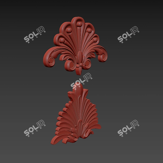 Luxury 3D Ornament Modeling Kit 3D model image 6