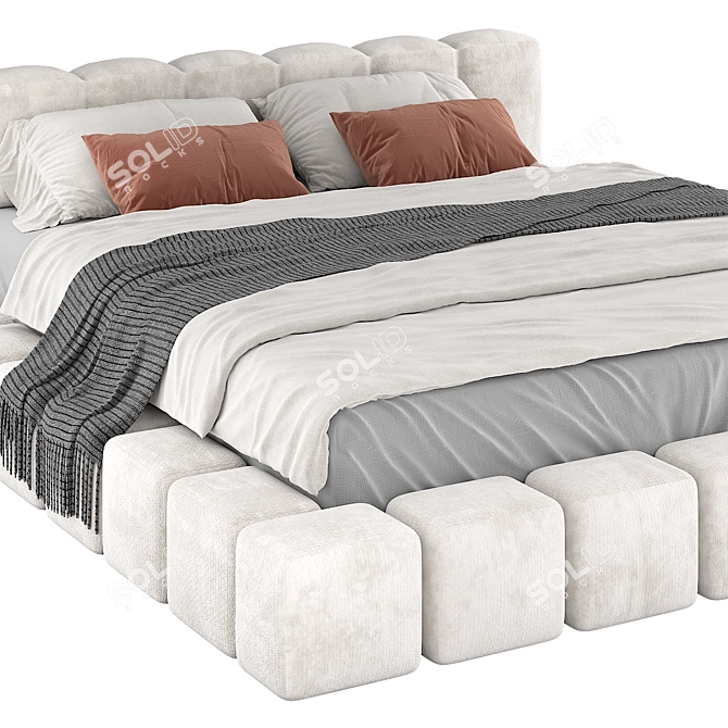 Italian Pixel Bed 3D Model 3D model image 2