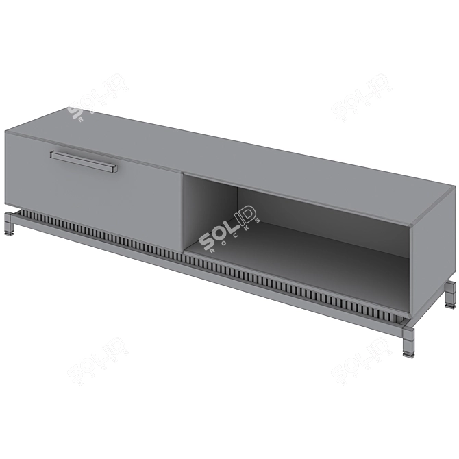 Elegant Dresden TV Stand 3D model image 5