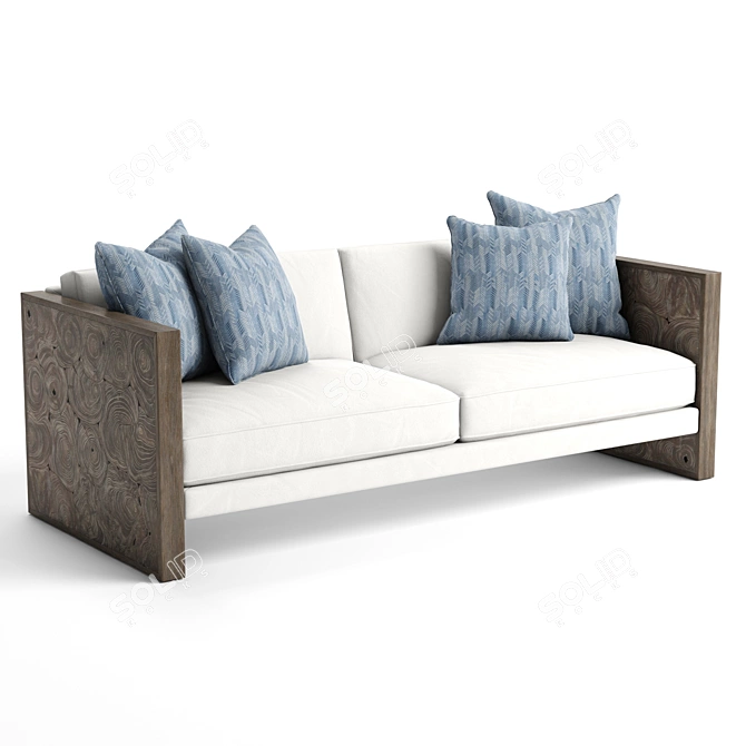 Modern X-Form Turbo Sofa 3D model image 1