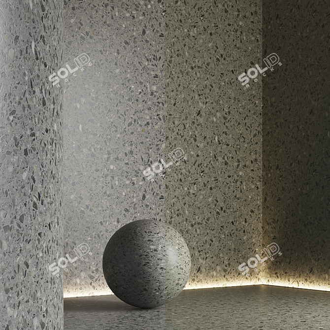 Seamless Terrazzo Marble Texture Pack 3D model image 4