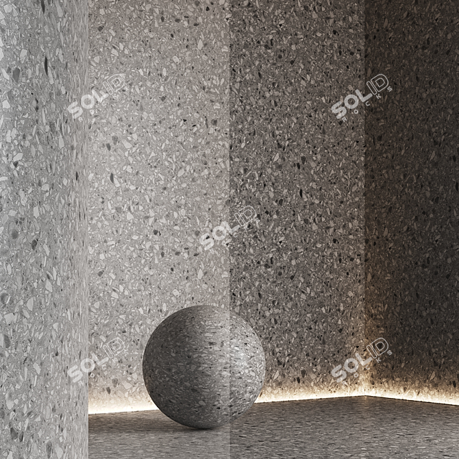 Seamless Terrazzo Marble Texture Pack 3D model image 5