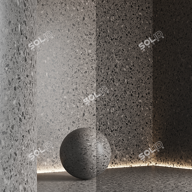 Seamless Terrazzo Marble Texture Pack 3D model image 6