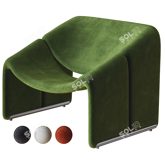 Pierre Paulin Groovy Chair 3D 3D model image 1