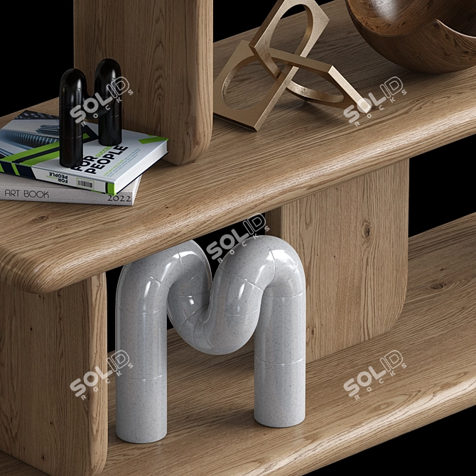 Nera Bookcase Shelf Storage Solution 3D model image 3